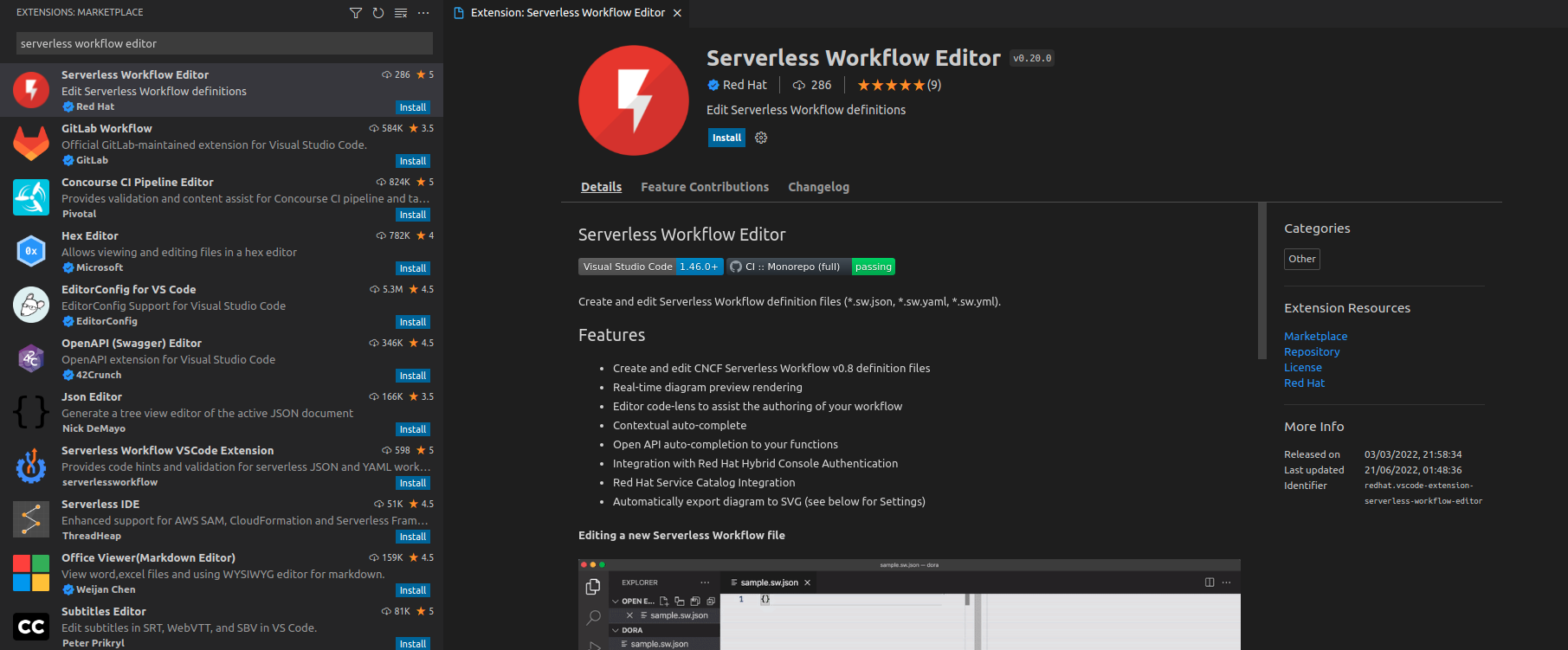 swf editor vscode market place